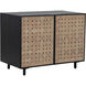 Omari 40 X 22 inch Suede Light Tan Leather Sideboard, Small